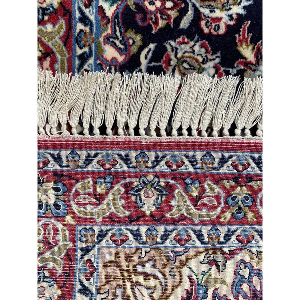 Tappeto persiano blu Isfahan misura 70x114 cm