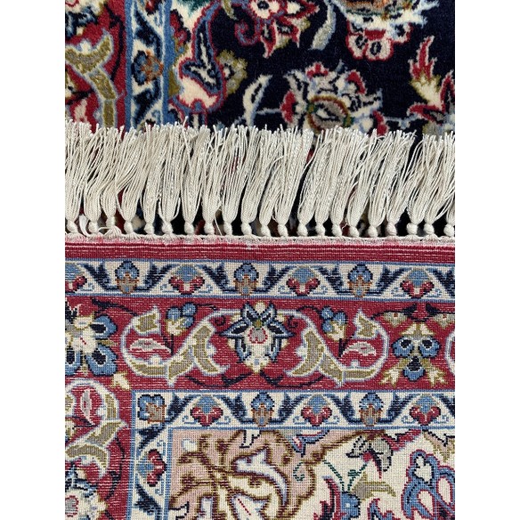Tappeto persiano blu Isfahan misura 70x114 cm