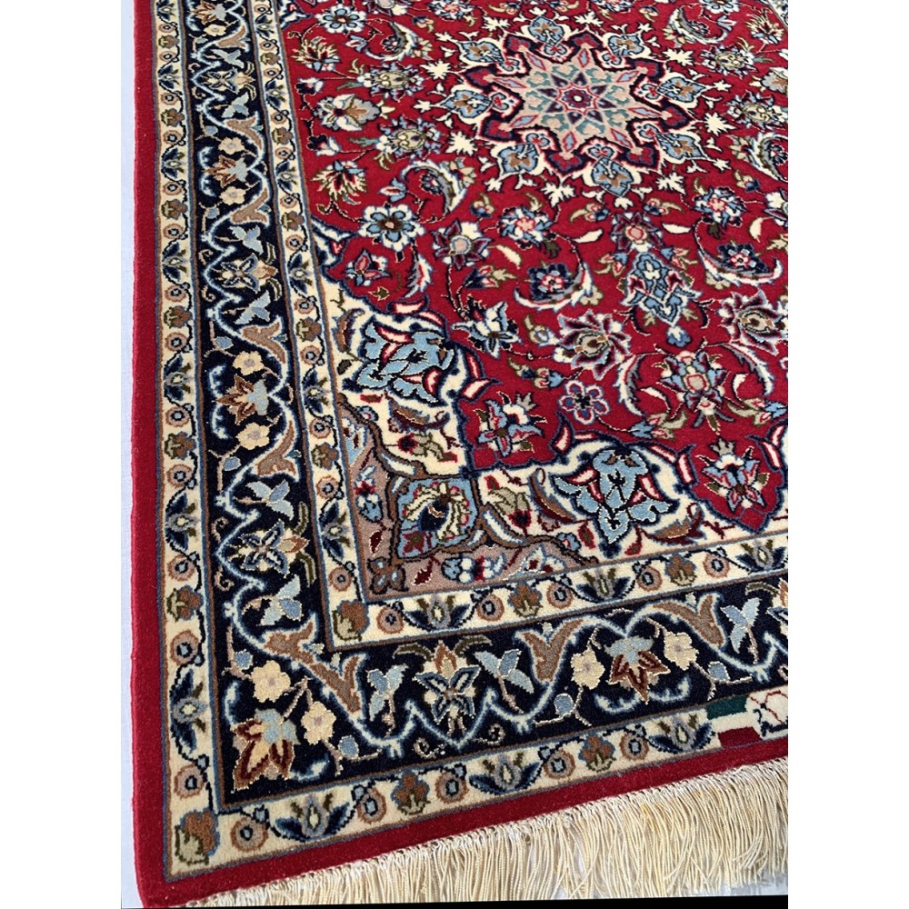 Tappeto persiano rosso Isfahan misura 70x103 cm