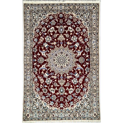 Tappeto persiano rosso Nain 6LAmisura 100x150 cm
