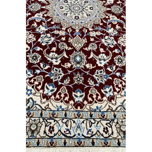 Tappeto persiano rosso Nain 6LAmisura 100x150 cm