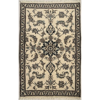 Tappeto persiano Nain bianco misura 90x140 cm