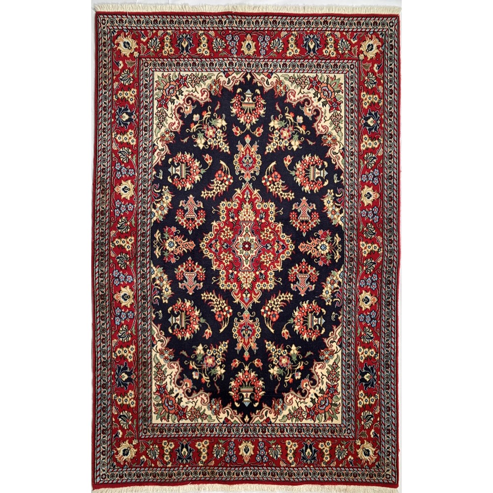 Tappeto Persiano blu Qum misura 127x198 cm