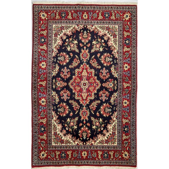 Tappeto Persiano blu Qum misura 127x198 cm