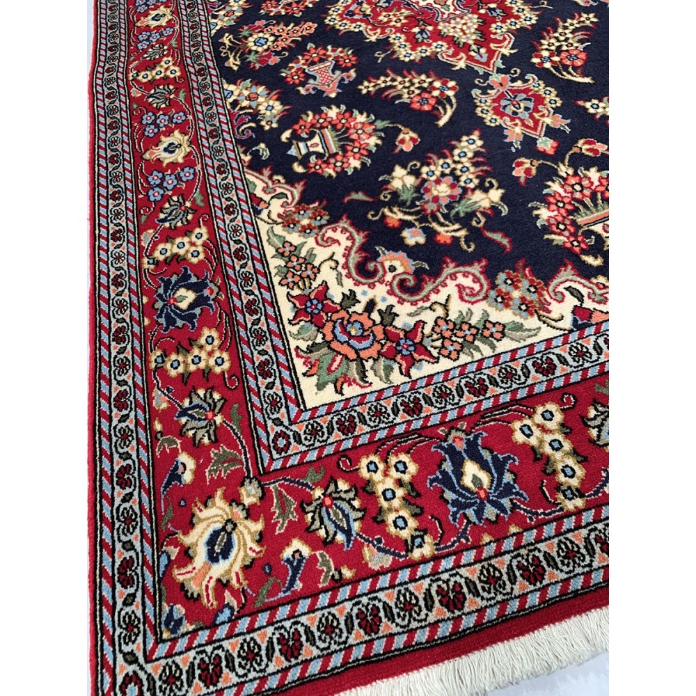 Tappeto Persiano blu Qum misura 127x198 cm