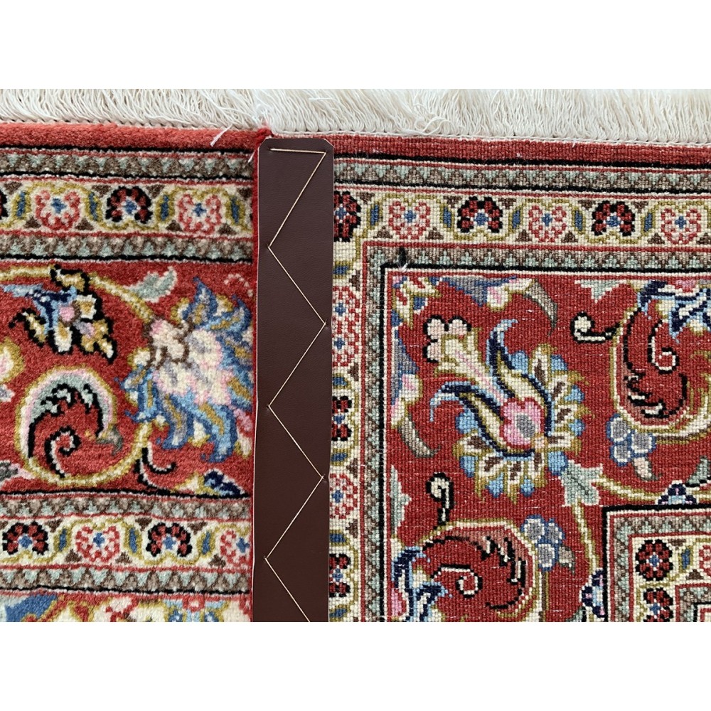 Tappeto persiano qum in lana blu misura 124x195 cm