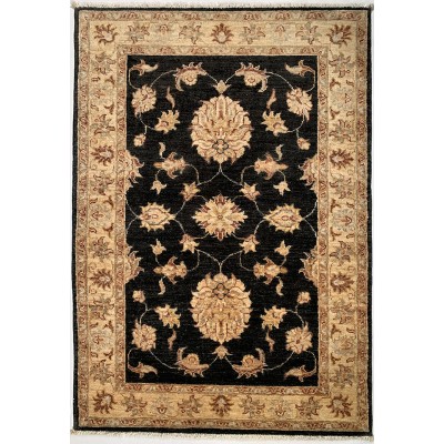 Tappeto orientale nero classico ziegler 82x119 cm