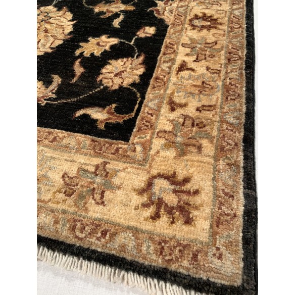 Tappeto orientale nero classico ziegler 82x119 cm