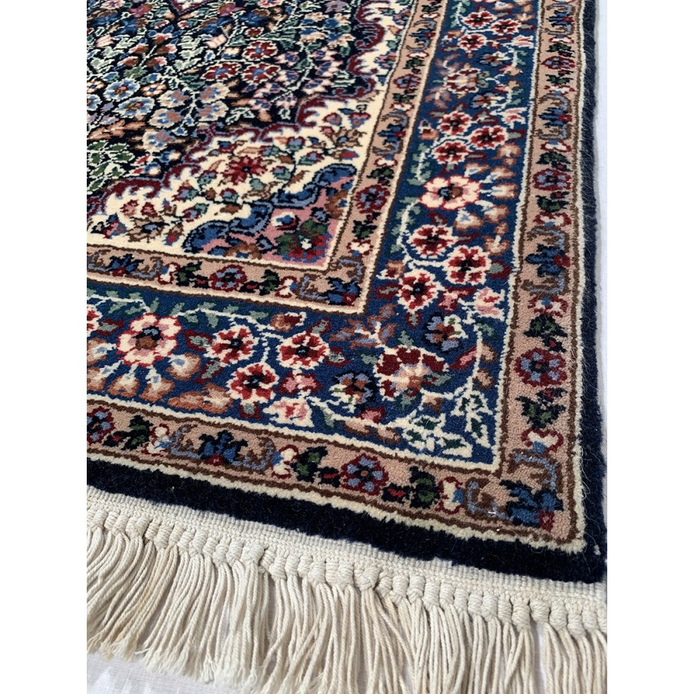 Tappeto Berkana blu annodato a mano 76x122 cm