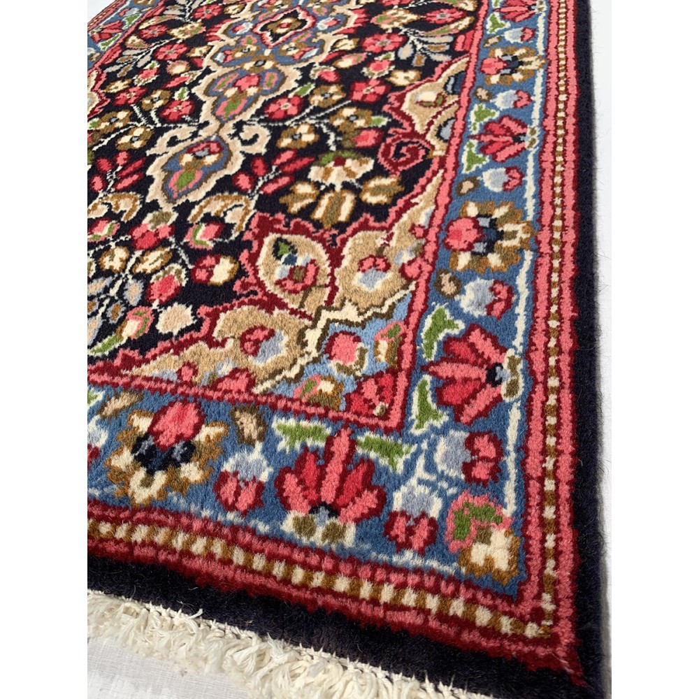 Tappeto classico persiano Kirman annodato a mano 60x120 cm