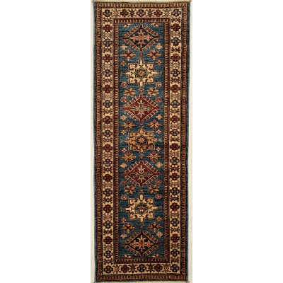 Tappeto Passatoia kazak annodato a mano 60x180