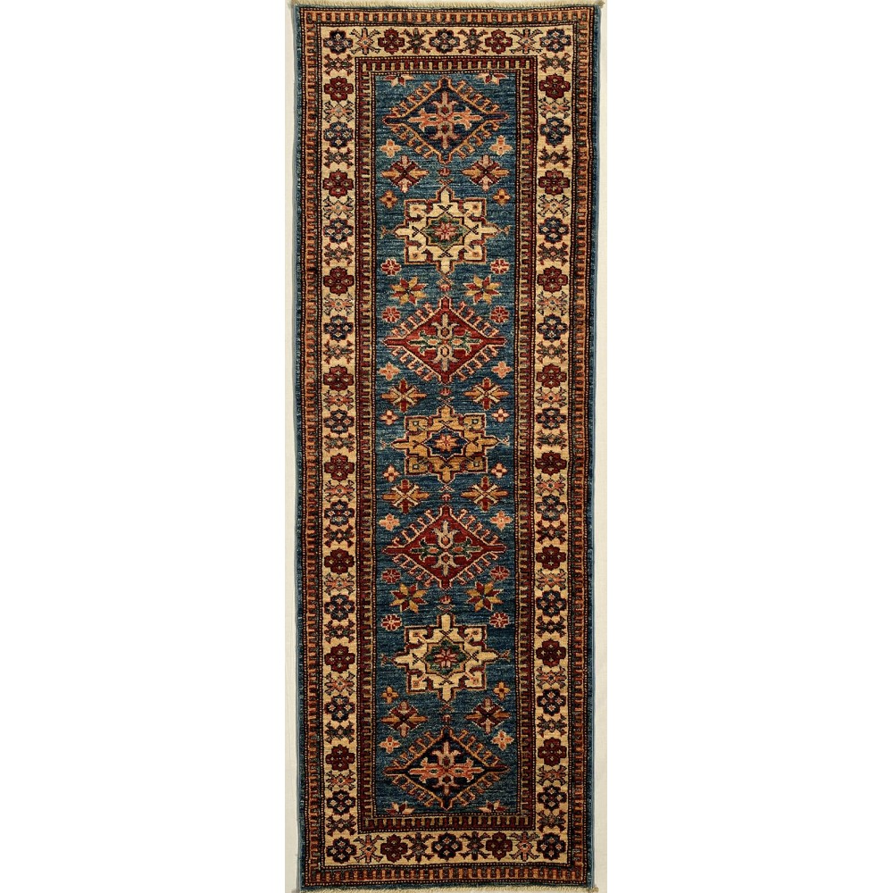 Tappeto Passatoia kazak annodato a mano 60x180