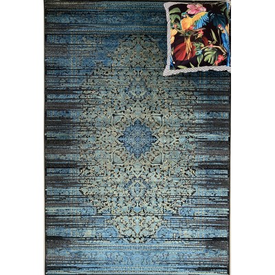 Tappeto moderno frida blu azzurro