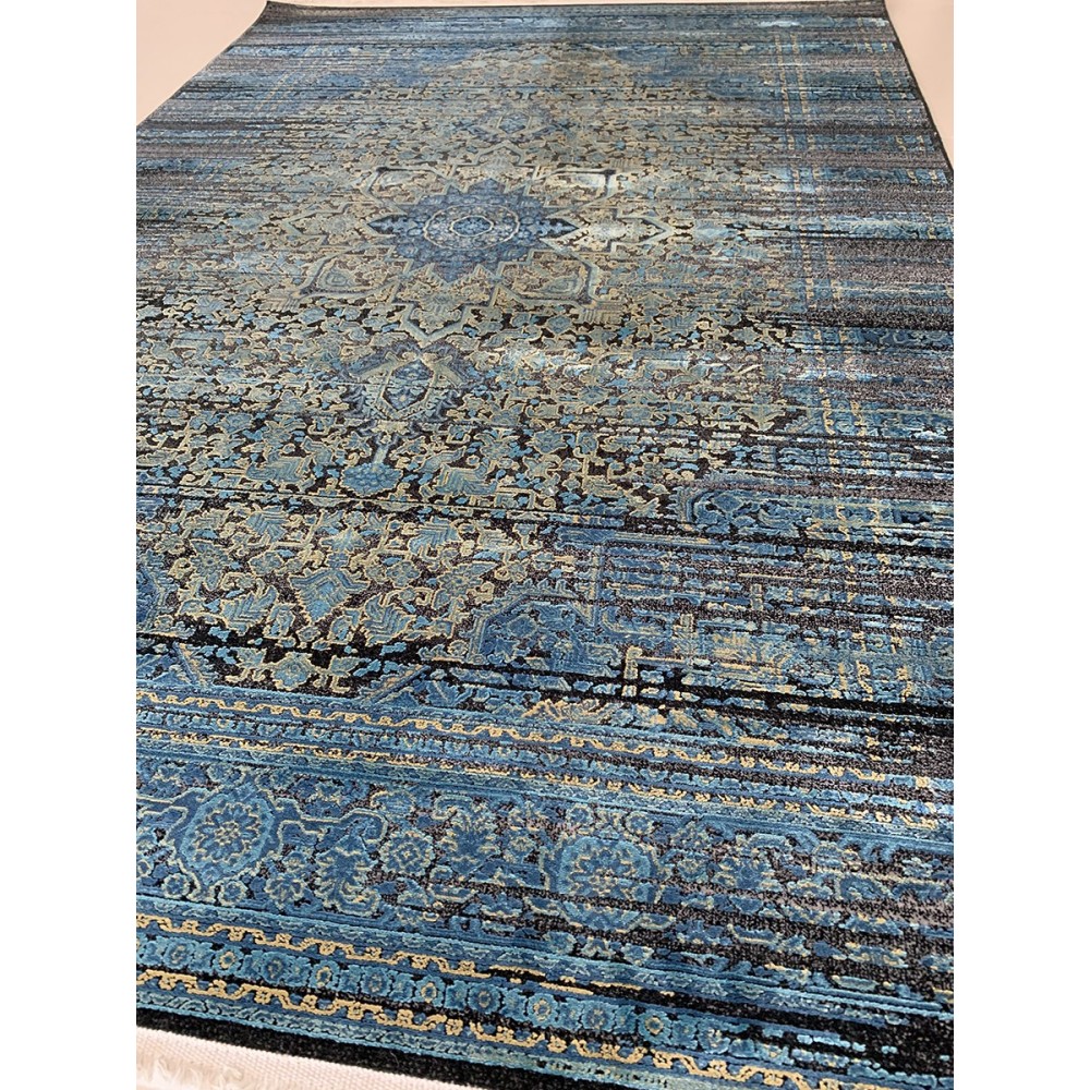 Tappeto moderno frida blu azzurro