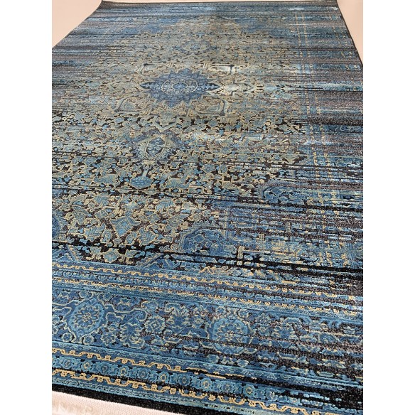 Tappeto moderno frida blu azzurro