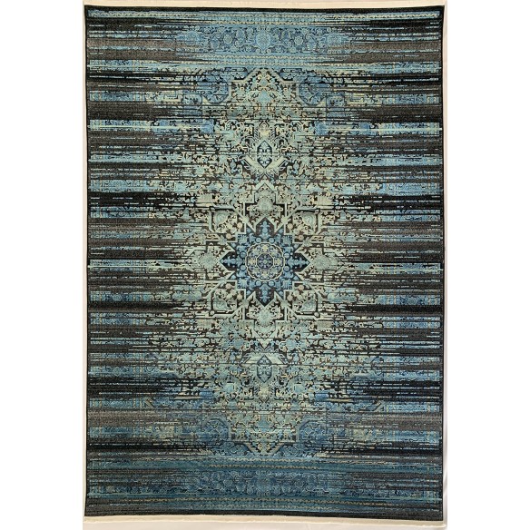 Tappeto moderno frida blu azzurro