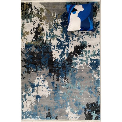 Tappeto moderno frida astratto blu tl23b