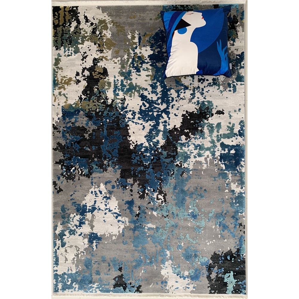 Tappeto moderno frida astratto blu tl23b