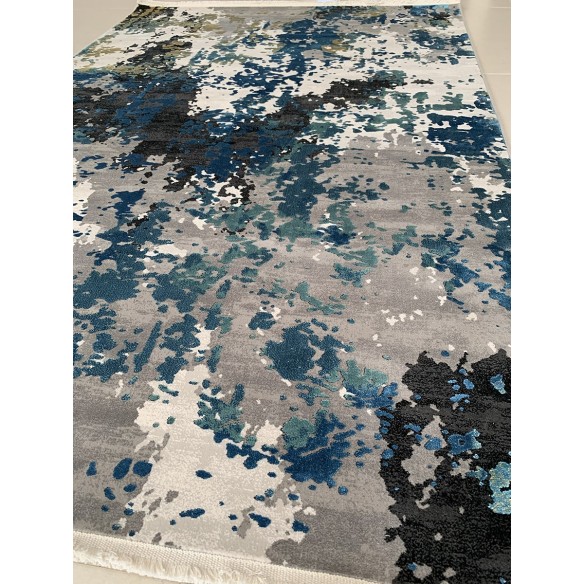 Tappeto moderno frida astratto blu tl23b
