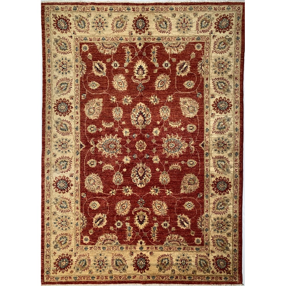 Tappeto floreale rosso e beige Ziegler misura 151x202 cm