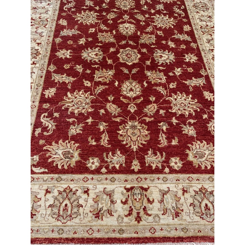 Tappeto floreale rosso e beige Ziegler misura 151x202 cm