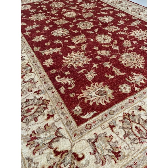 Tappeto floreale rosso e beige Ziegler misura 151x202 cm