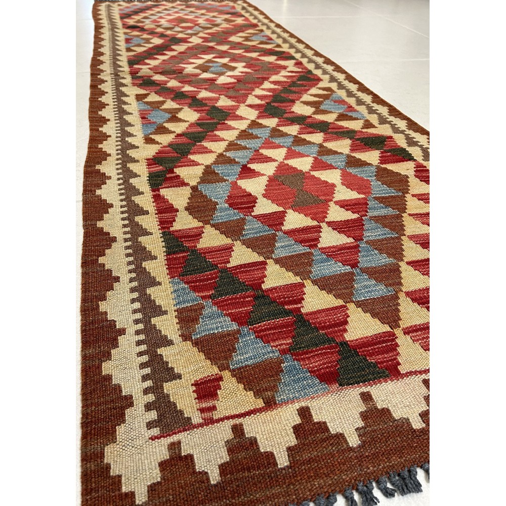 Tappeto in lana kilim misura 89x202 cm