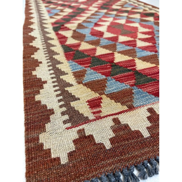 Tappeto in lana kilim misura 89x202 cm
