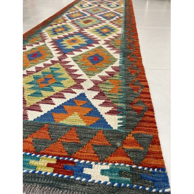 Tappeto kilim in lana misura 250x80 cm