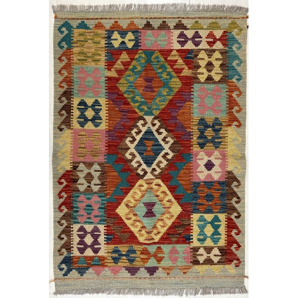 Tappeto kilim in lana misura 88x127 cm