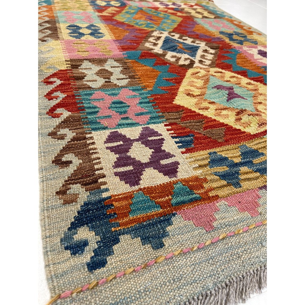 Tappeto kilim in lana misura 88x127 cm