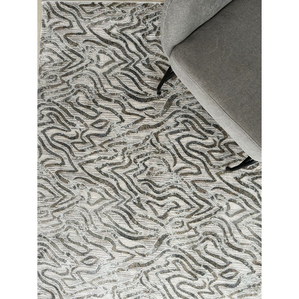 Tappeto moderno grigio astratto castilla