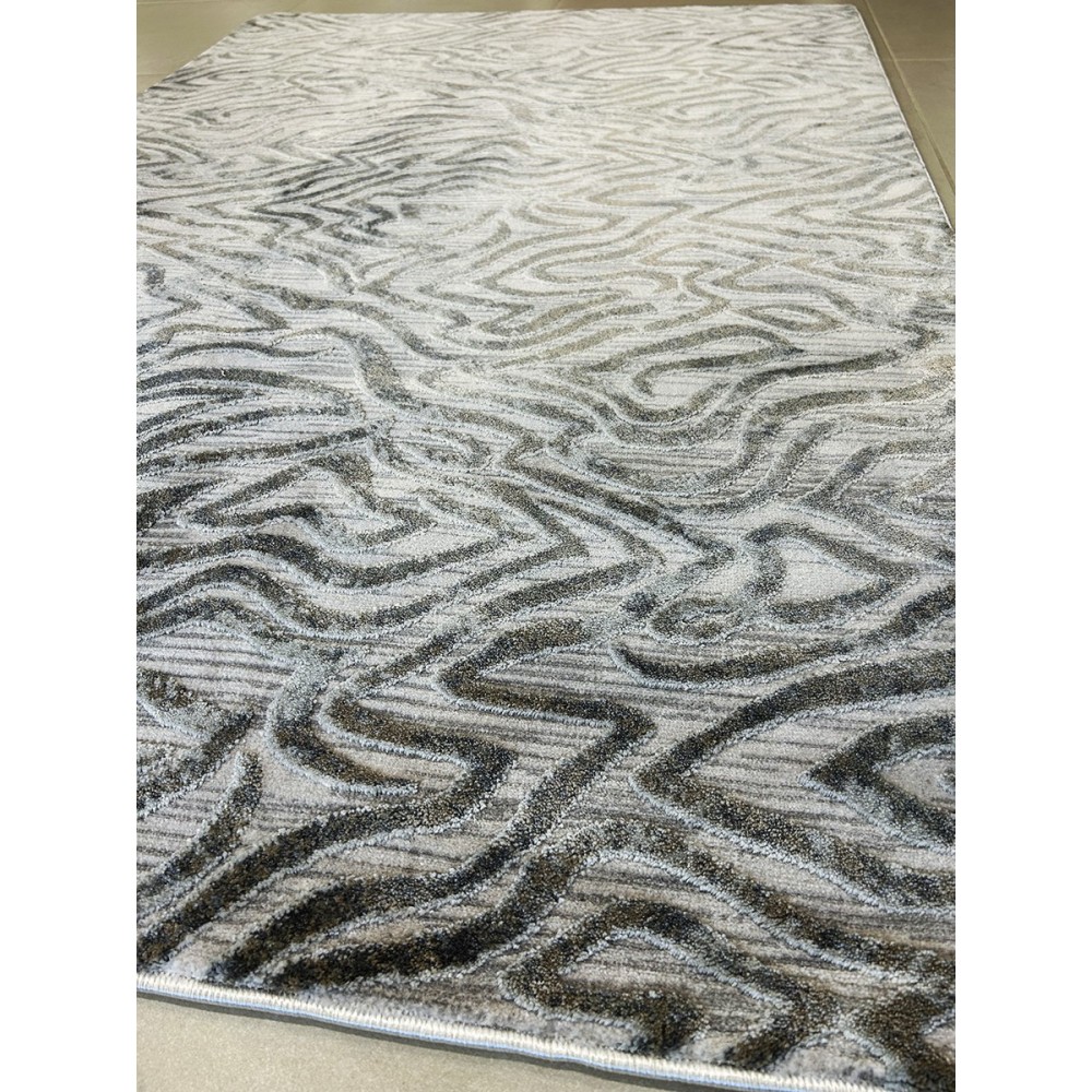 Tappeto moderno grigio astratto castilla