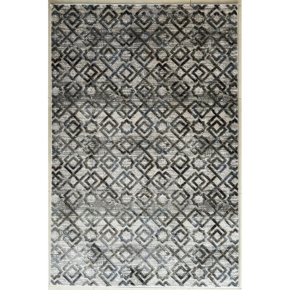 Tappeto moderno grigio geometrico castilla