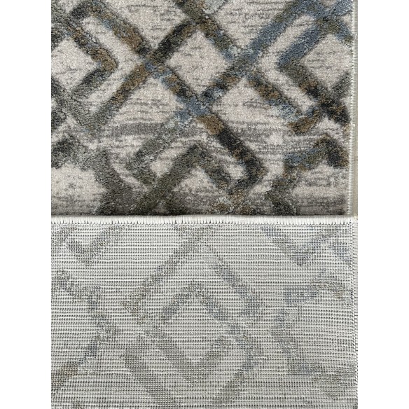 Tappeto moderno grigio geometrico castilla