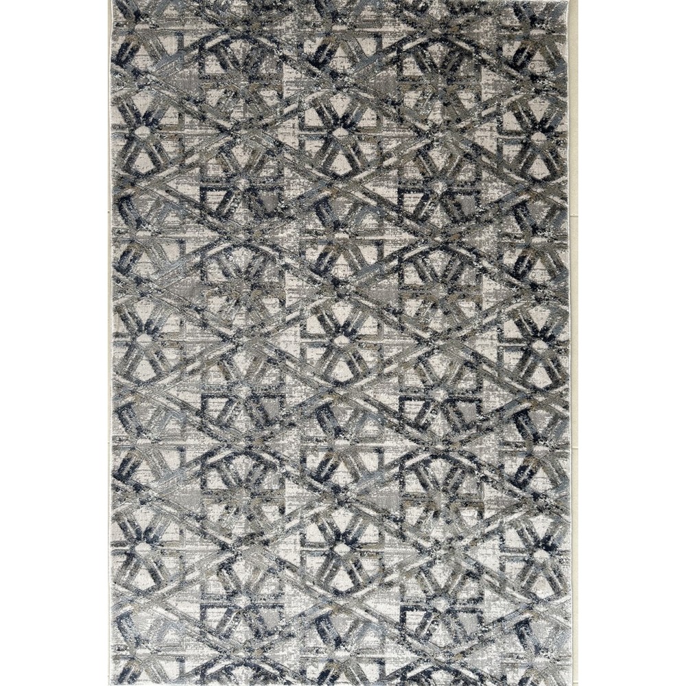 Tappeto moderno grigio disegno geometrico castilla