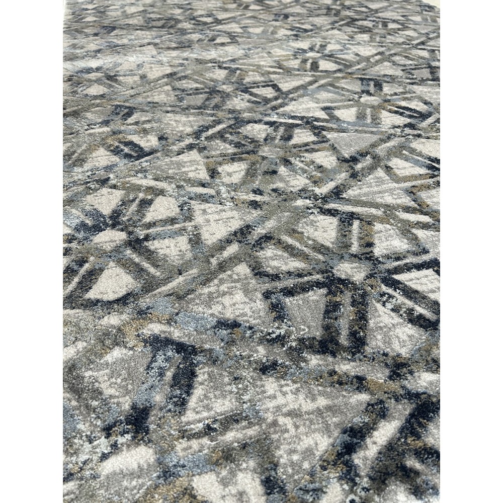 Tappeto moderno grigio disegno geometrico castilla