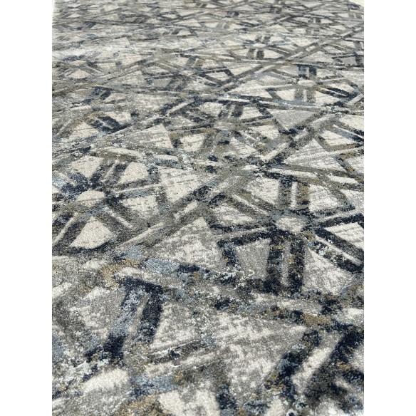 Tappeto moderno grigio disegno geometrico castilla