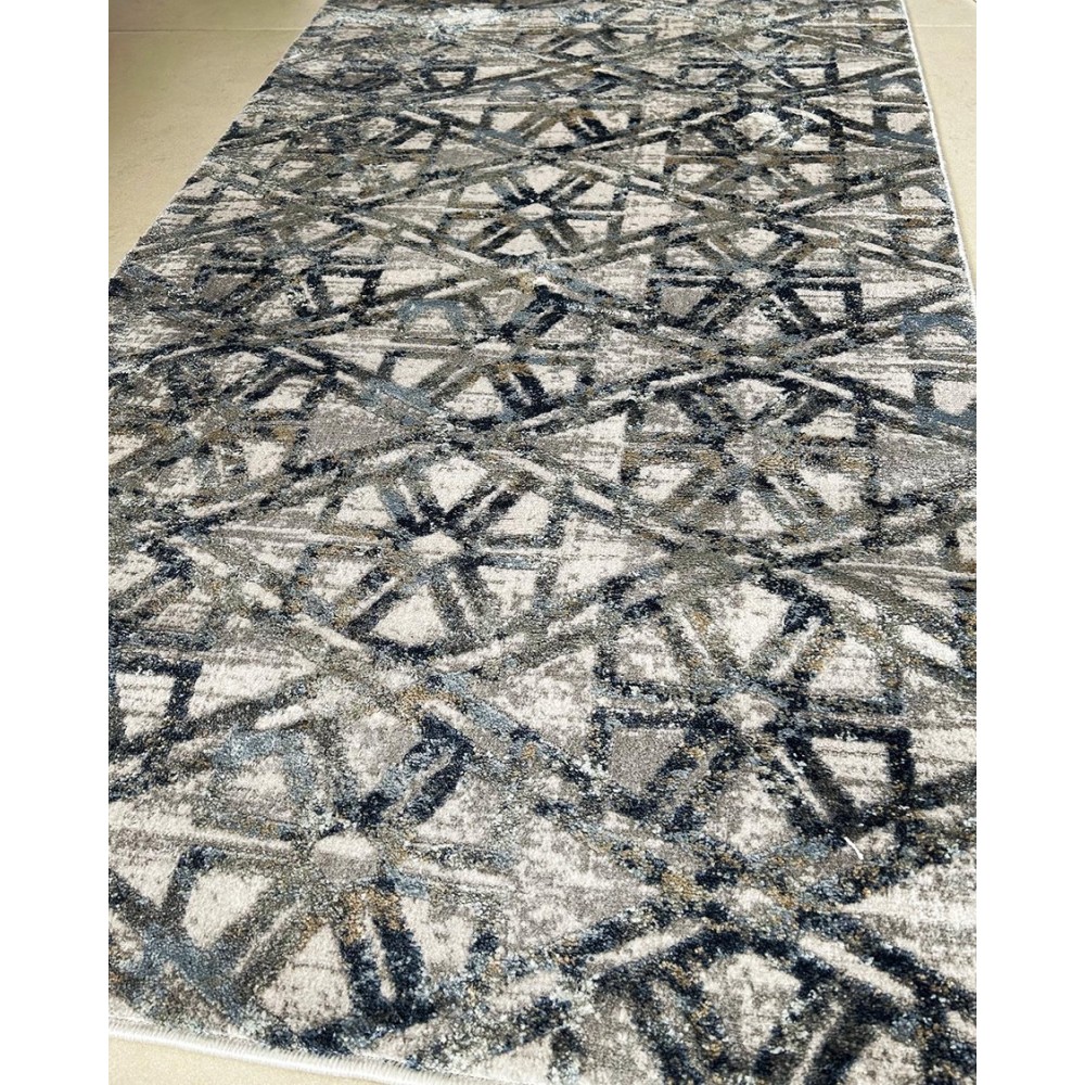 Tappeto moderno grigio disegno geometrico castilla