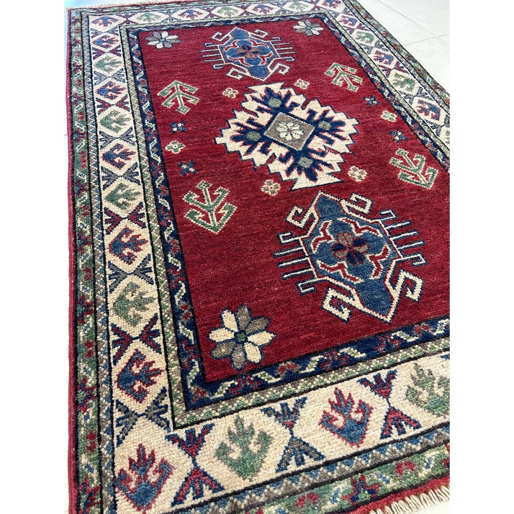 Tappeto in lana rosso Ozbek misura126x82 cm