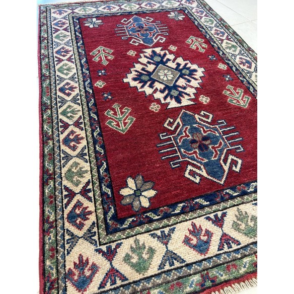 Tappeto in lana rosso Ozbek misura126x82 cm