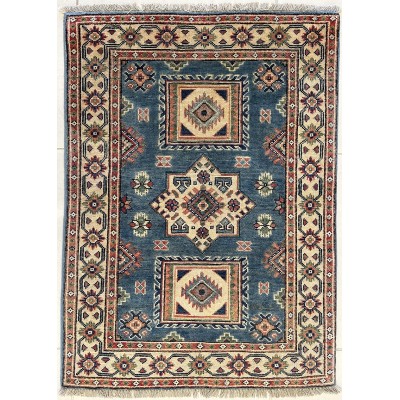 Tappeto in lana Ozbek azzurro misura 116x85 cm