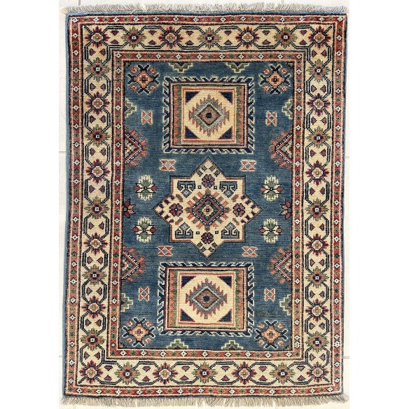 Tappeto in lana Ozbek azzurro misura 116x85 cm