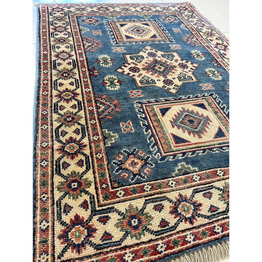 Tappeto in lana Ozbek azzurro misura 116x85 cm