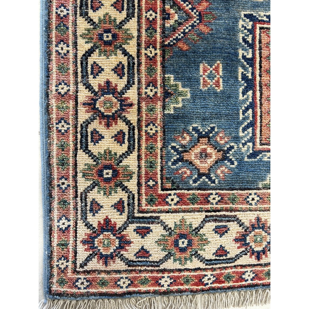Tappeto in lana Ozbek azzurro misura 116x85 cm