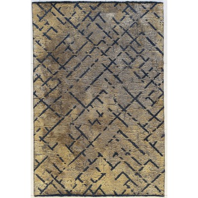 Tappeto moderno colore oro e grigio misura 120x180 cm