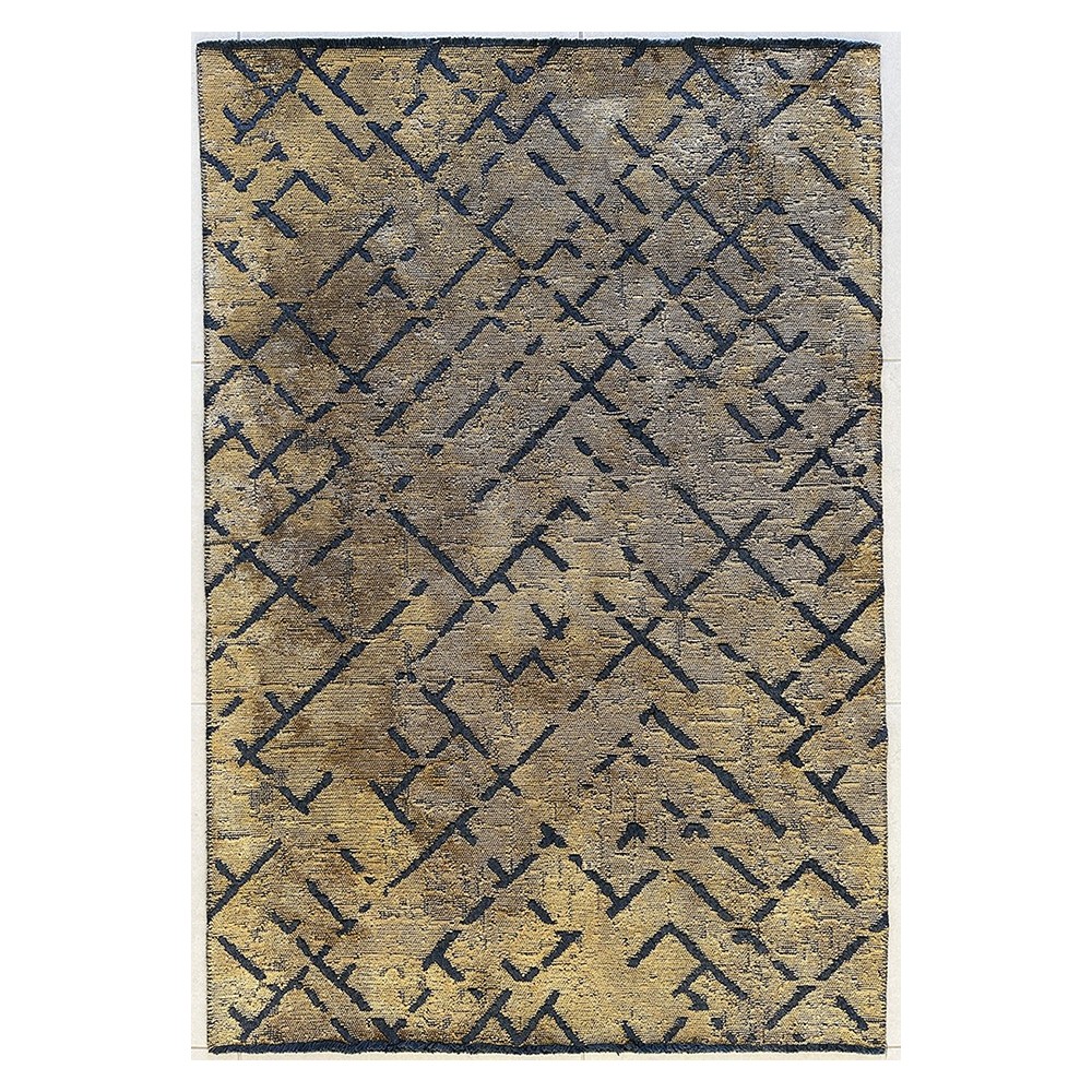 Tappeto moderno colore oro e grigio misura 120x180 cm