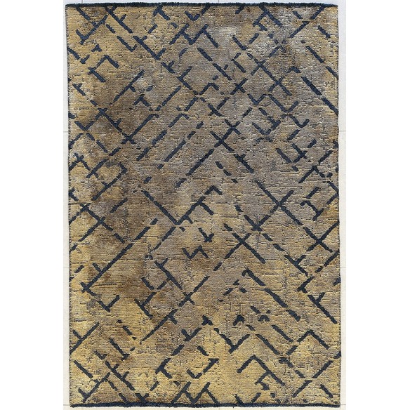 Tappeto moderno colore oro e grigio misura 120x180 cm
