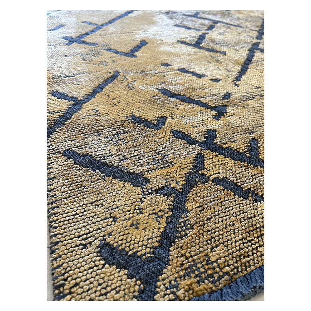 Tappeto moderno colore oro e grigio misura 120x180 cm