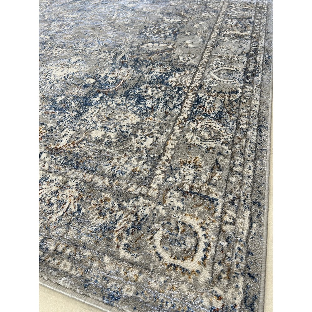 tappeto moderno floreale Caravaggio grigio 230x160 cm